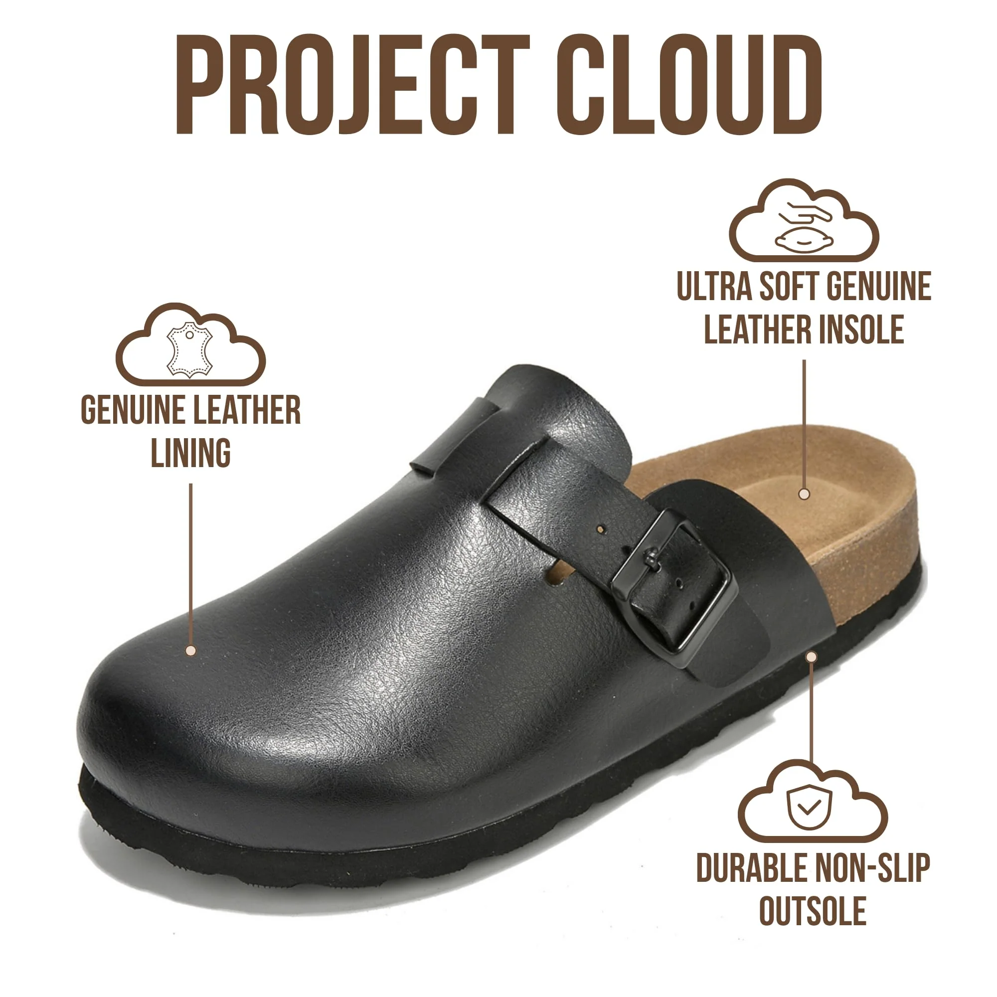 Project Cloud Women's | Genuine Suede Footbed Clogs | ProjectPlush | Lightweight | Non-Slip - Benton - Image 78