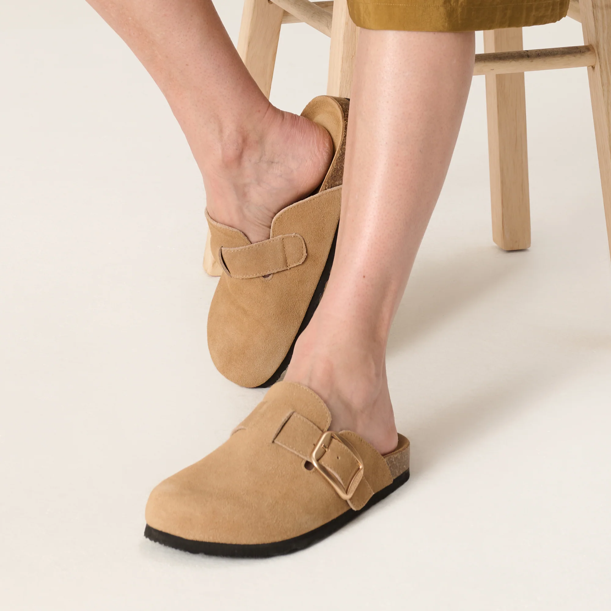 Project Cloud Women's | Genuine Suede Footbed Clogs | ProjectPlush | Lightweight | Non-Slip - Benton - Image 86