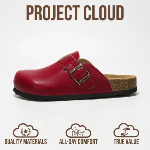 Project Cloud Women's | Genuine Suede Footbed Clogs | ProjectPlush | Lightweight | Non-Slip - Benton - Image 90