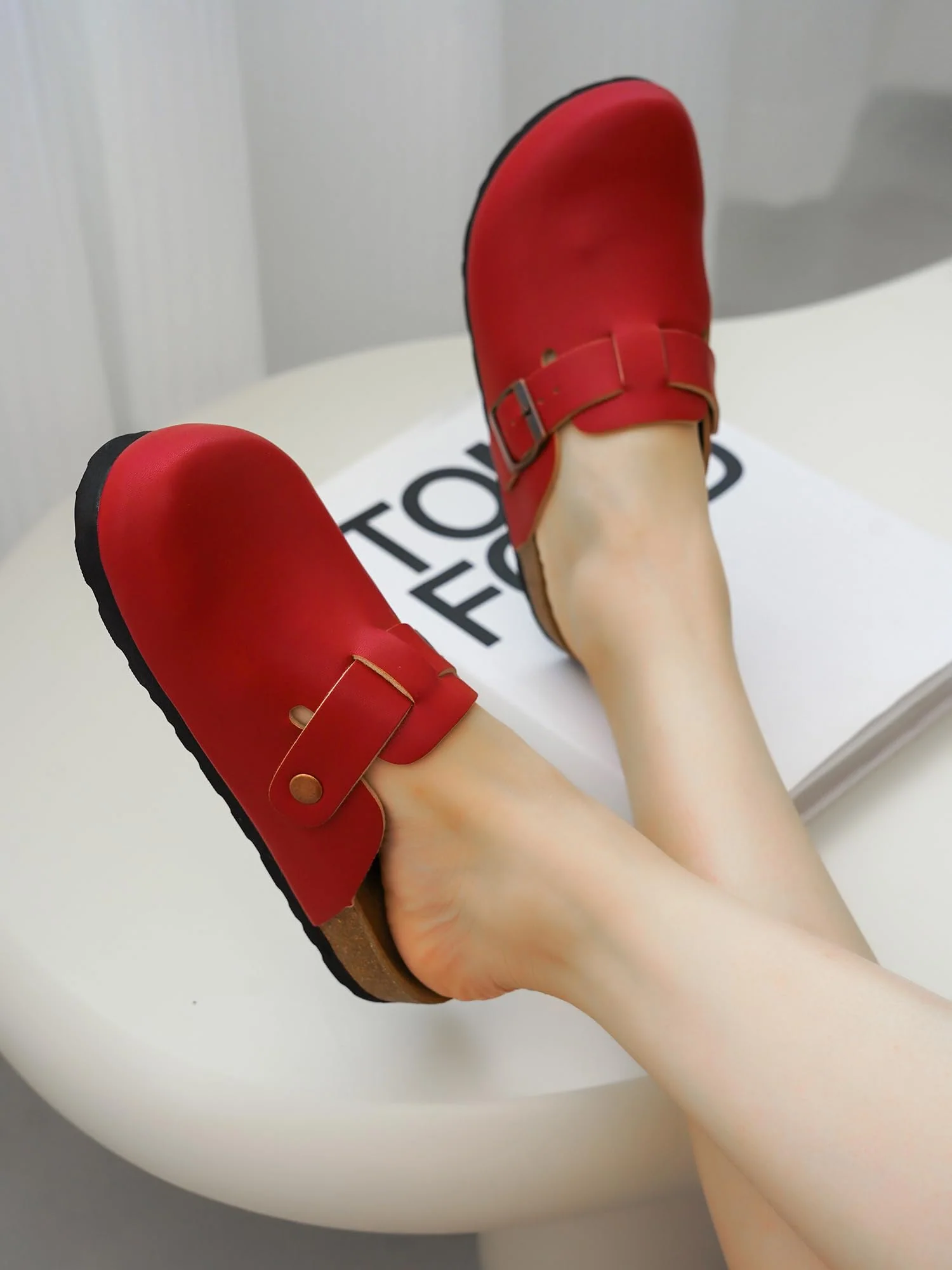 Project Cloud Women's | Genuine Suede Footbed Clogs | ProjectPlush | Lightweight | Non-Slip - Benton - Image 92
