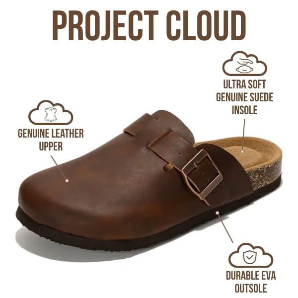 Project Cloud Women's | Genuine Suede Footbed Clogs | ProjectPlush | Lightweight | Non-Slip - Benton - Image 95