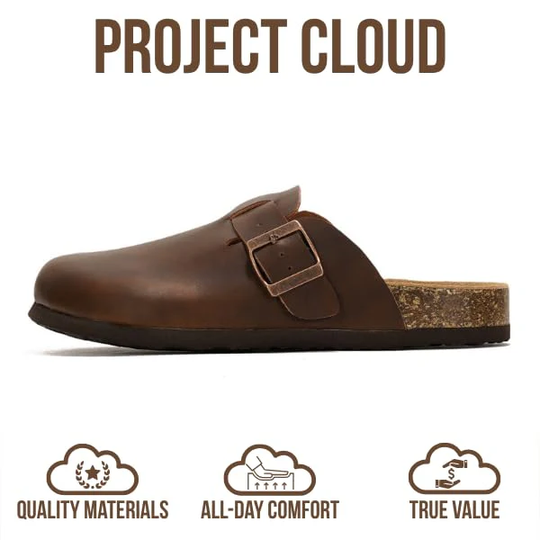 Project Cloud Women's | Genuine Suede Footbed Clogs | ProjectPlush | Lightweight | Non-Slip - Benton - Image 96