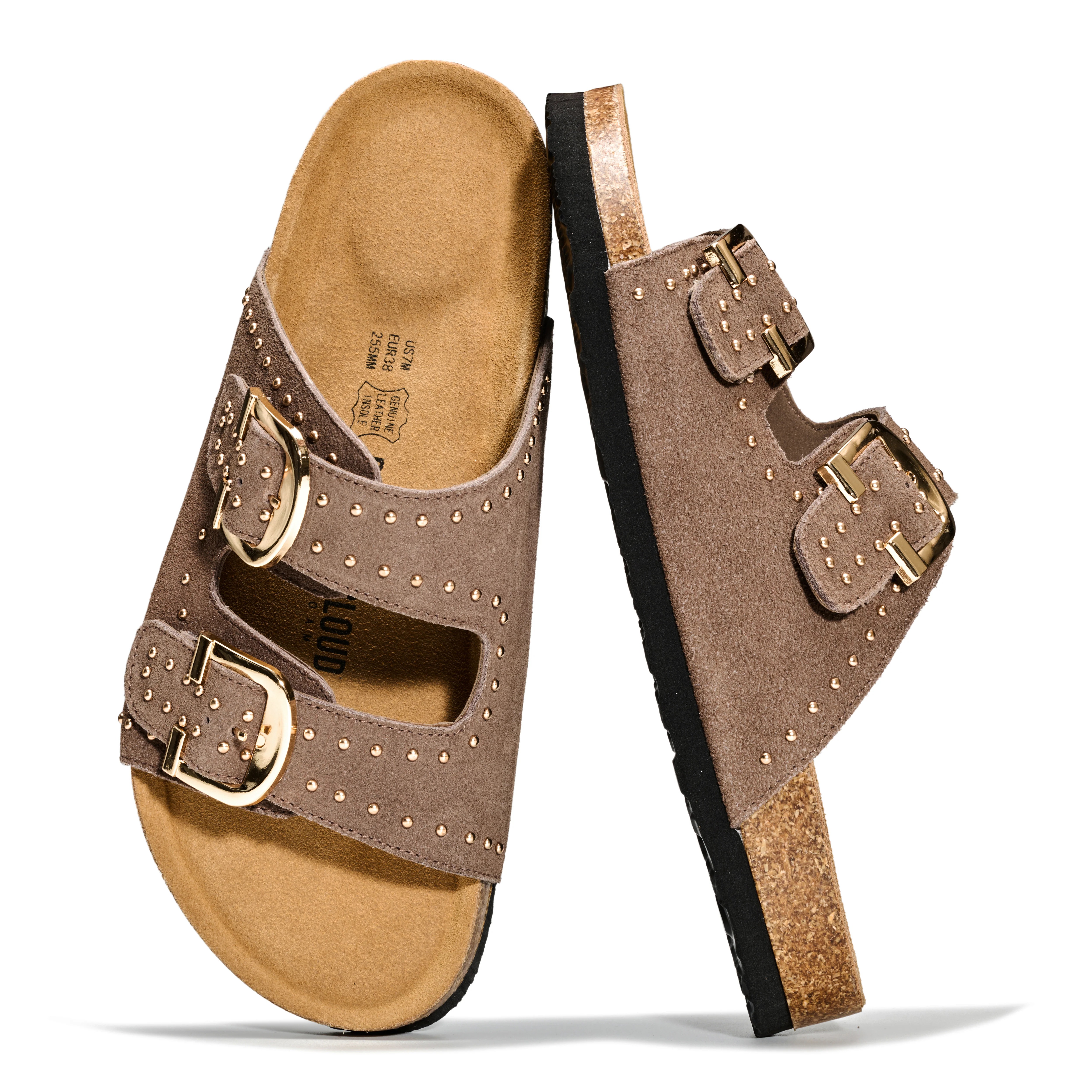 Project Cloud Women's | 100% Genuine Leather Womens Sandals | Memory Foam | Lightweight | Non-Slip - Venita Stud - Image 11