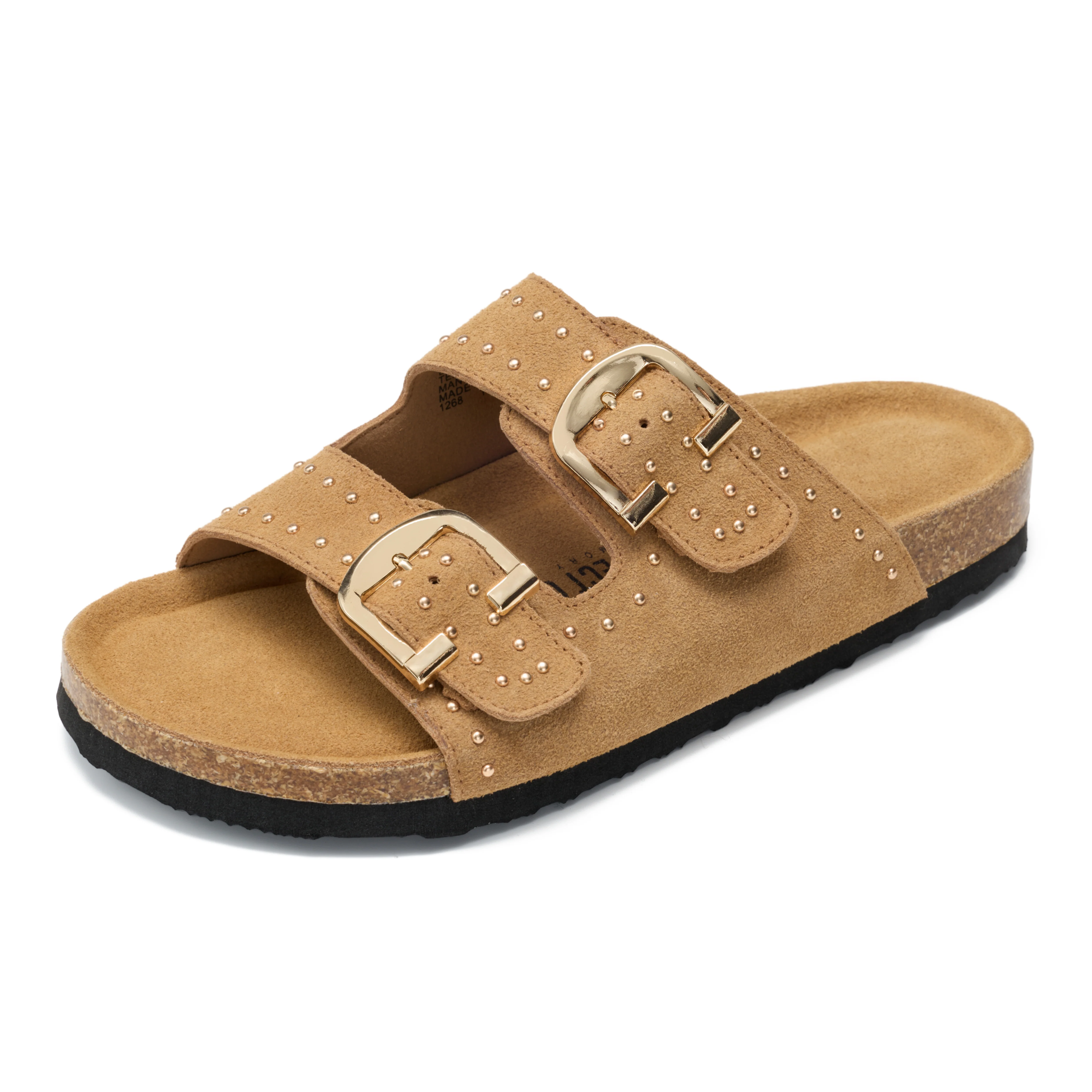 Project Cloud Women's | 100% Genuine Leather Womens Sandals | Memory Foam | Lightweight | Non-Slip - Venita Stud - Image 2