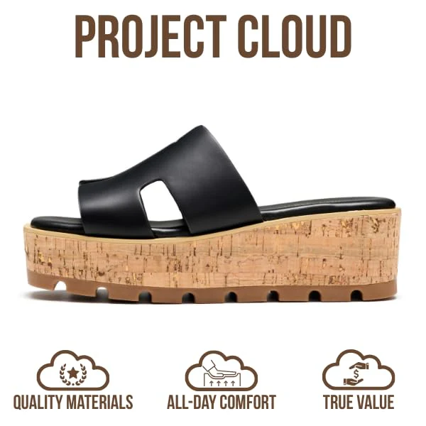 Project Cloud Women's | Genuine Leather Wedge Sandals | Memory Foam | Lightweight | Non-Slip - Mila - Image 20