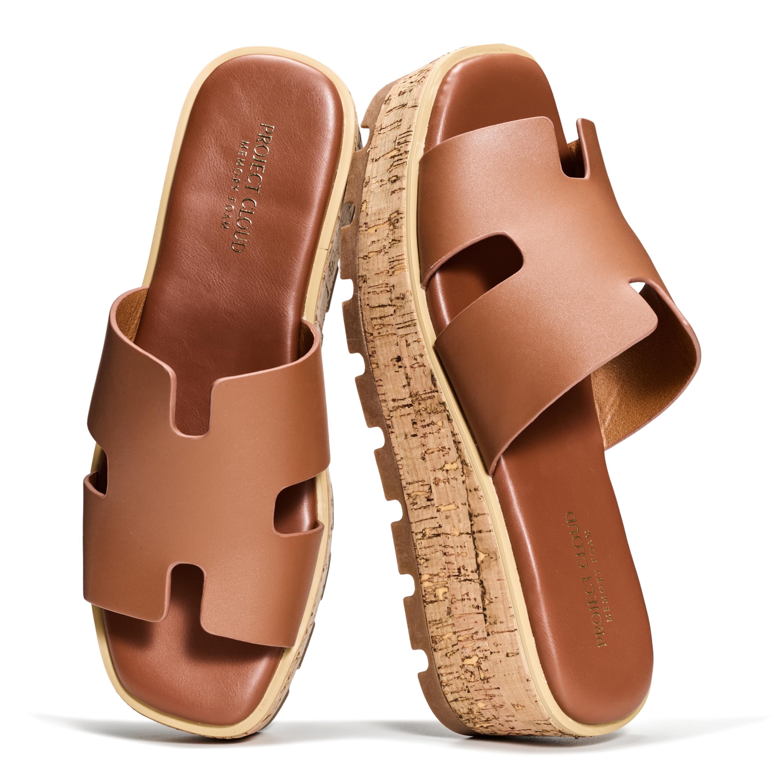 Project Cloud Women's | Genuine Leather Wedge Sandals | Memory Foam | Lightweight | Non-Slip - Mila - Image 22