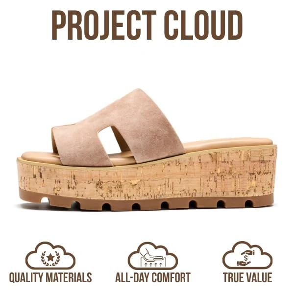 Project Cloud Women's | Genuine Leather Wedge Sandals | Memory Foam | Lightweight | Non-Slip - Mila - Image 4