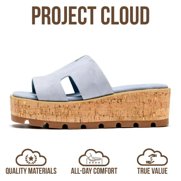 Project Cloud Women's | Genuine Leather Wedge Sandals | Memory Foam | Lightweight | Non-Slip - Mila - Image 9