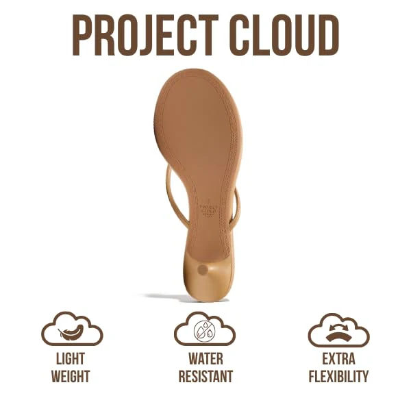 Project Cloud Women's | Genuine Leather Sandals Women Footwear | Memory Foam | Lightweight | Non-Slip - Mango - Image 5