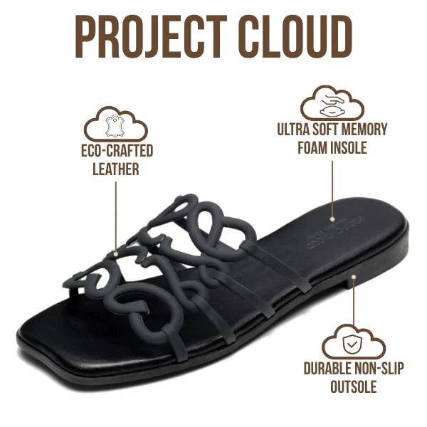 Project Cloud Women's | 100% Eco Leather Womens Sandals | Memory Foam | Lightweight | Non-Slip - Lisa - Image 18