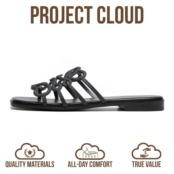 Project Cloud Women's | 100% Eco Leather Womens Sandals | Memory Foam | Lightweight | Non-Slip - Lisa - Image 19