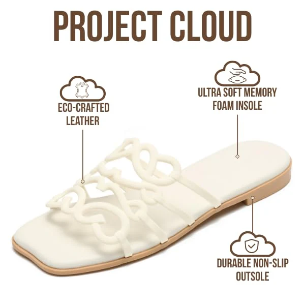 Project Cloud Women's | 100% Eco Leather Womens Sandals | Memory Foam | Lightweight | Non-Slip - Lisa - Image 3