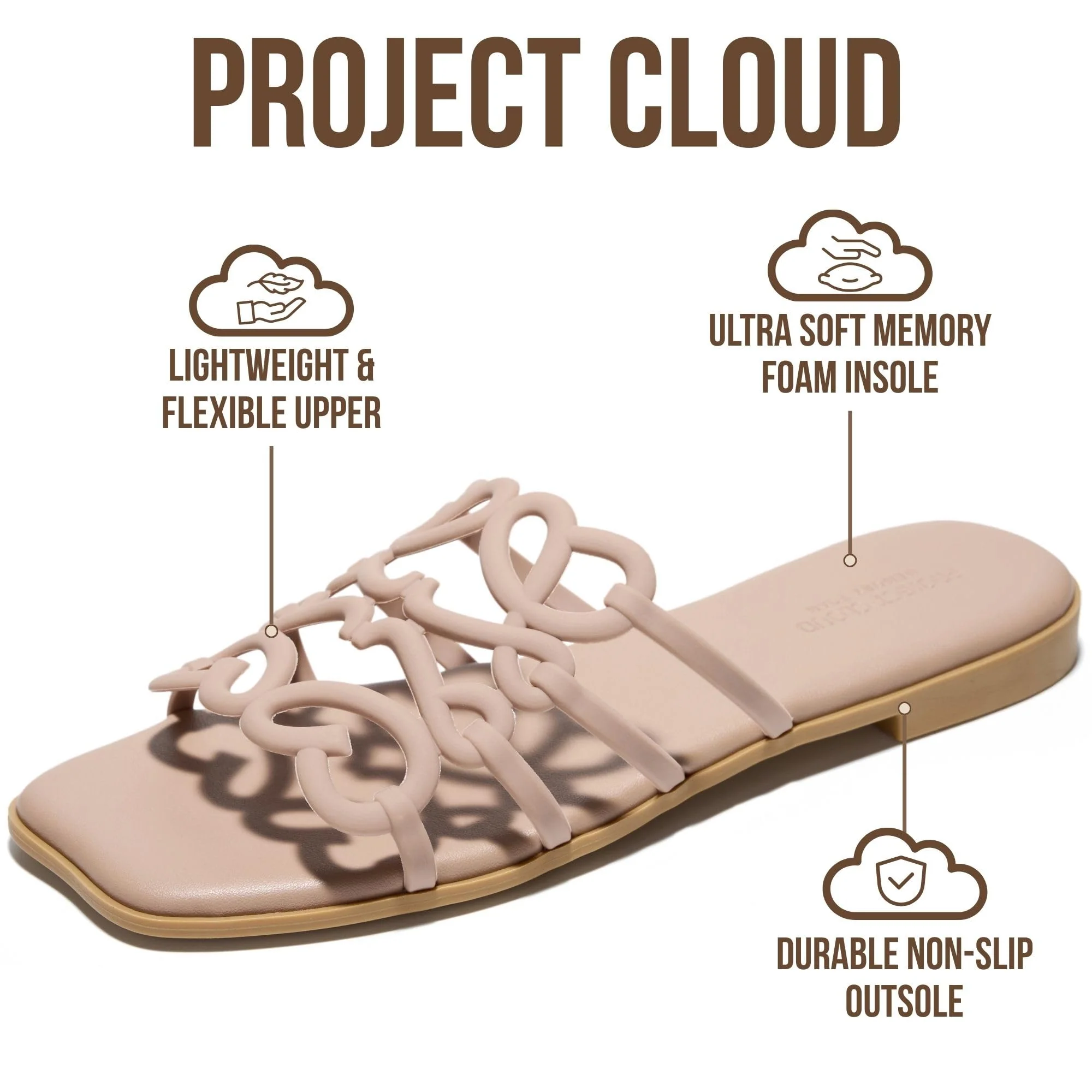 Project Cloud Women's | 100% Eco Leather Womens Sandals | Memory Foam | Lightweight | Non-Slip - Lisa - Image 33