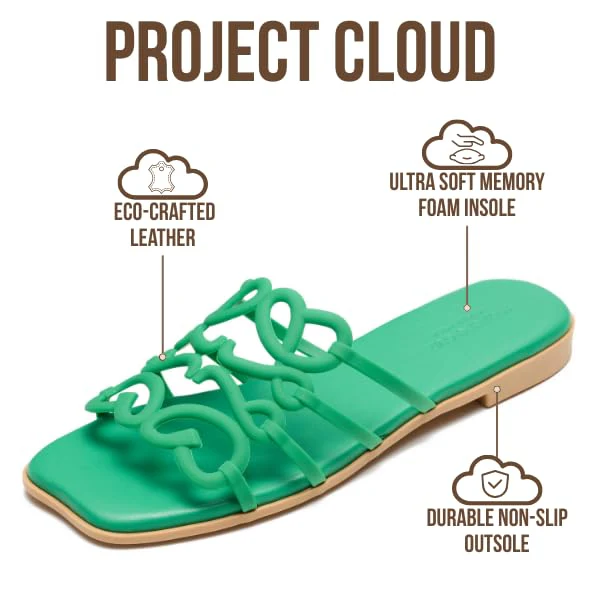 Project Cloud Women's | 100% Eco Leather Womens Sandals | Memory Foam | Lightweight | Non-Slip - Lisa - Image 8