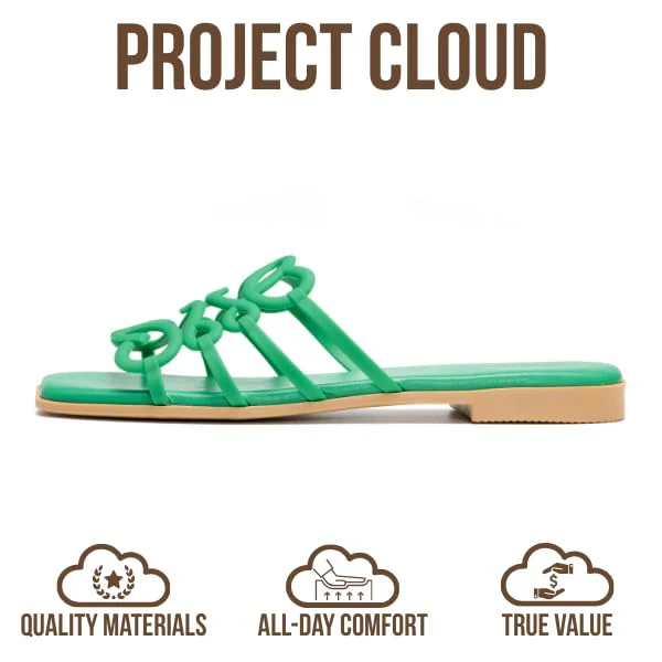 Project Cloud Women's | 100% Eco Leather Womens Sandals | Memory Foam | Lightweight | Non-Slip - Lisa - Image 9