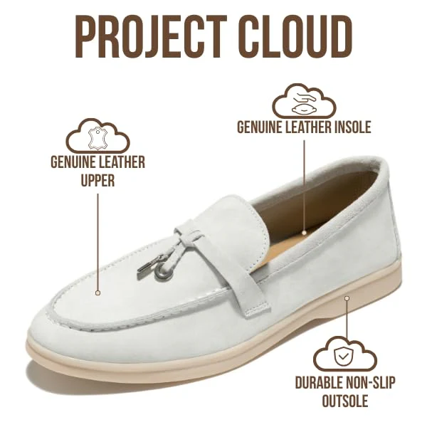 Project Cloud Women's | Moccasins Penny Loafers for Women | Genuine Leather | Memory Foam | Lightweight | Non-Slip - Iris - Image 3