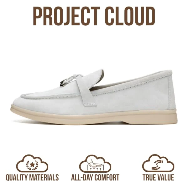 Project Cloud Women's | Moccasins Penny Loafers for Women | Genuine Leather | Memory Foam | Lightweight | Non-Slip - Iris - Image 4