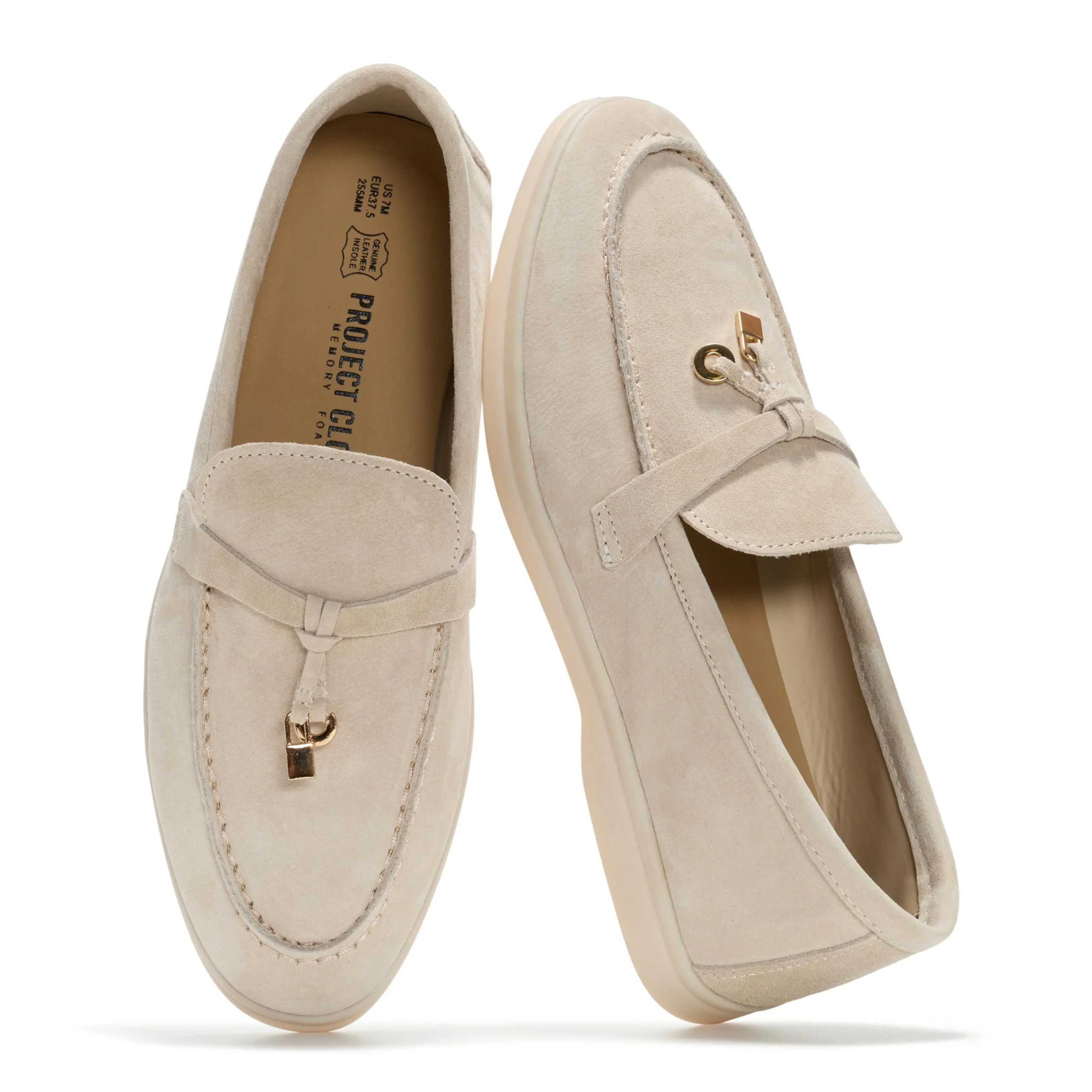 Project Cloud Women's | Moccasins Penny Loafers for Women | Genuine Leather | Memory Foam | Lightweight | Non-Slip - Iris - Image 6