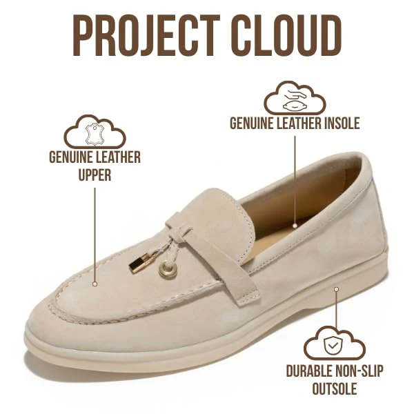 Project Cloud Women's | Moccasins Penny Loafers for Women | Genuine Leather | Memory Foam | Lightweight | Non-Slip - Iris - Image 8