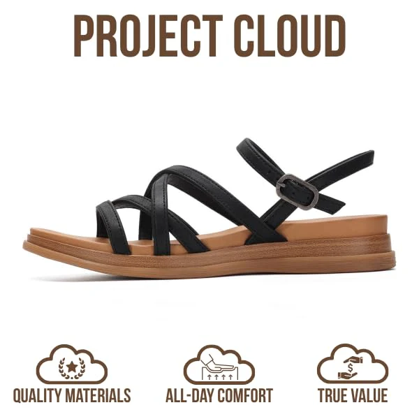 Project Cloud Women's | Platform Sandals Women | Plush and Soft Insole | Lightweight | Non-Slip - Nice - Image 9