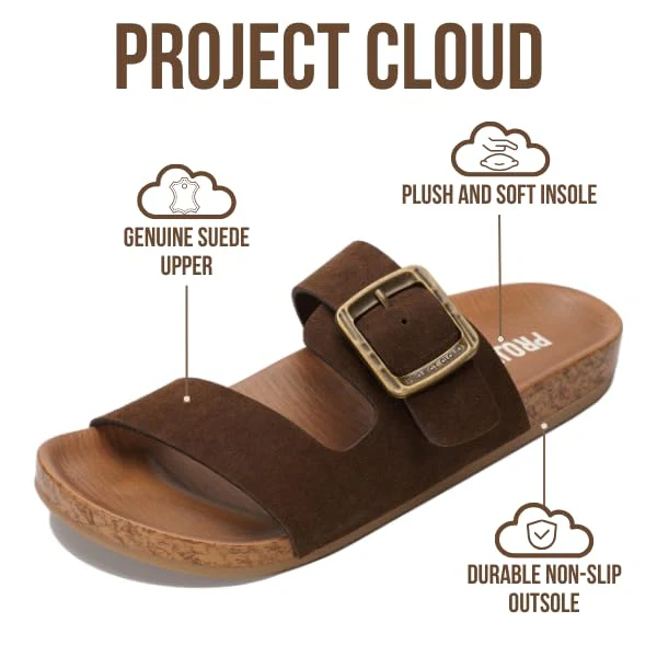 Project Cloud Women's | Platform Sandals Women | Plush and Soft Insole | Lightweight | Non-Slip - Balanced - Image 14