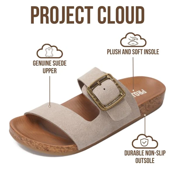 Project Cloud Women's | Platform Sandals Women | Plush and Soft Insole | Lightweight | Non-Slip - Balanced - Image 3