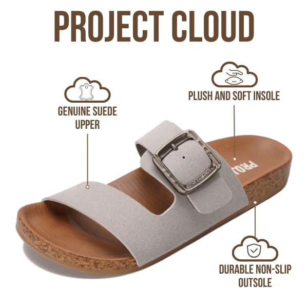 Project Cloud Women's | Platform Sandals Women | Plush and Soft Insole | Lightweight | Non-Slip - Balanced - Image 8