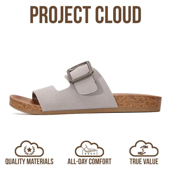 Project Cloud Women's | Platform Sandals Women | Plush and Soft Insole | Lightweight | Non-Slip - Balanced - Image 9