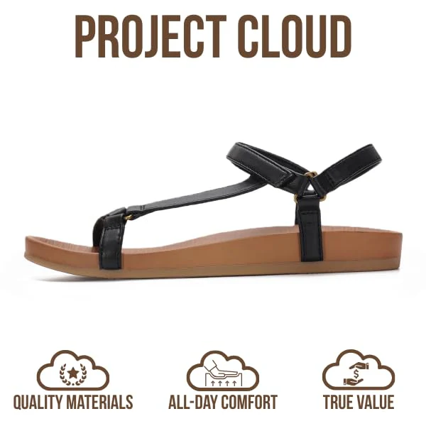 Project Cloud Women's | Platform Sandals Women | Plush and Soft Insole | Lightweight | Non-Slip - Brandy - Image 10