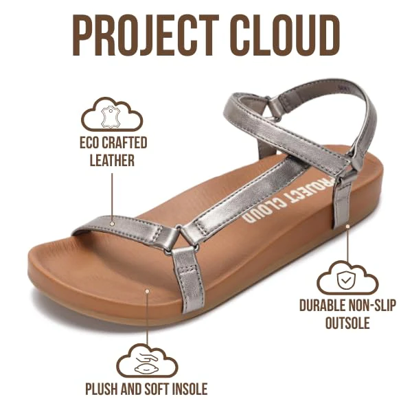 Project Cloud Women's | Platform Sandals Women | Plush and Soft Insole | Lightweight | Non-Slip - Brandy - Image 14