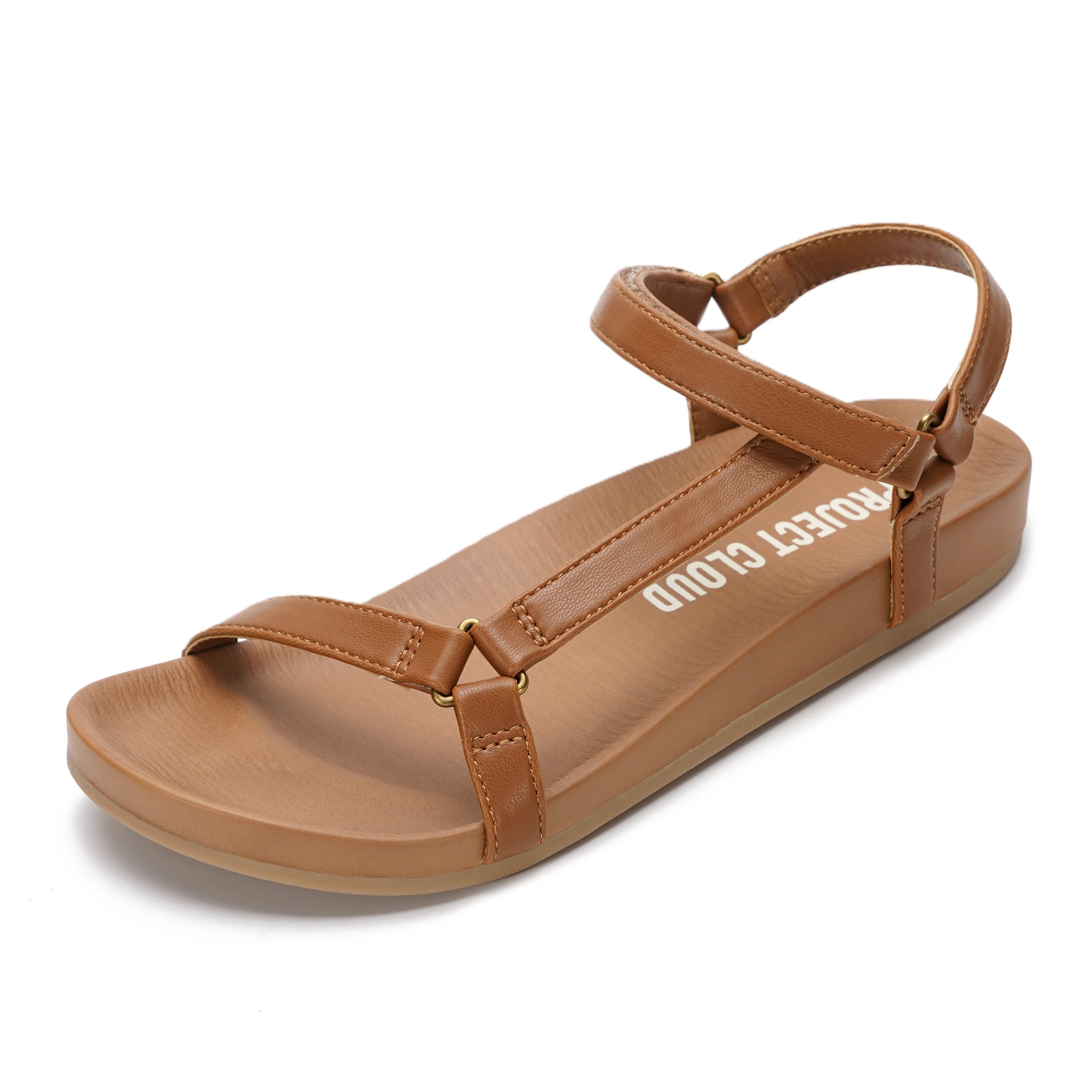 Project Cloud Women's | Platform Sandals Women | Plush and Soft Insole | Lightweight | Non-Slip - Brandy - Image 18