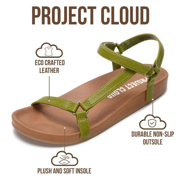 Project Cloud Women's | Platform Sandals Women | Plush and Soft Insole | Lightweight | Non-Slip - Brandy - Image 25