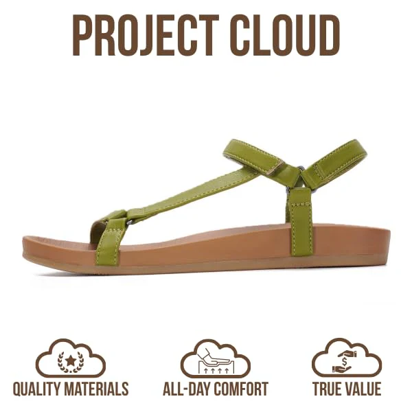 Project Cloud Women's | Platform Sandals Women | Plush and Soft Insole | Lightweight | Non-Slip - Brandy - Image 26