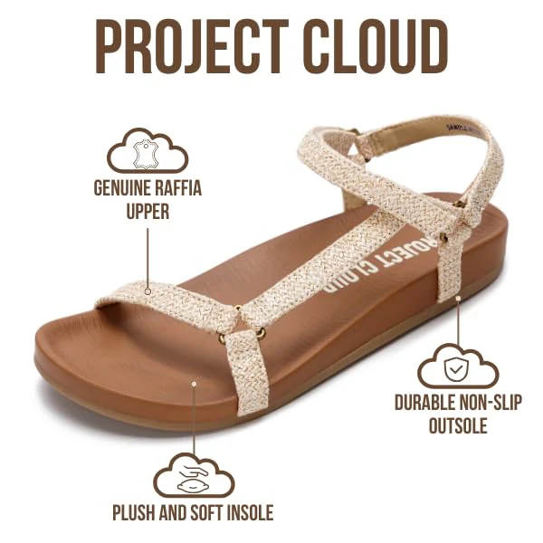 Project Cloud Women's | Platform Sandals Women | Plush and Soft Insole | Lightweight | Non-Slip - Brandy - Image 4