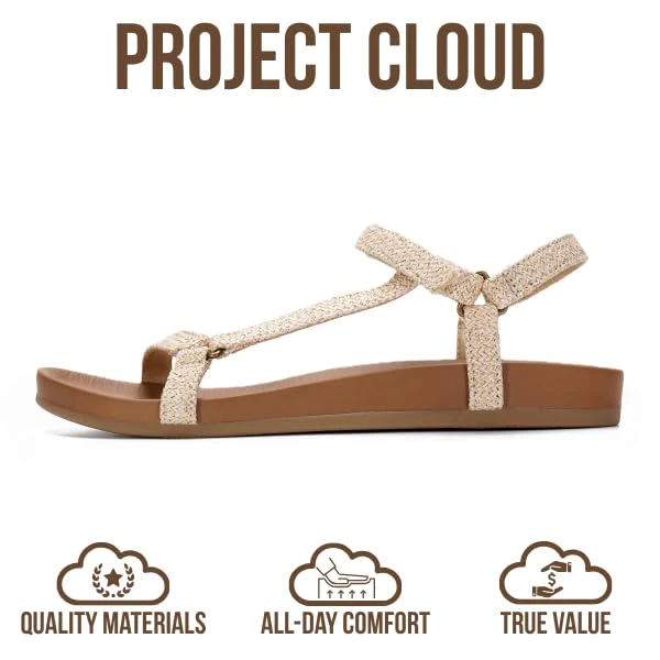 Project Cloud Women's | Platform Sandals Women | Plush and Soft Insole | Lightweight | Non-Slip - Brandy - Image 5