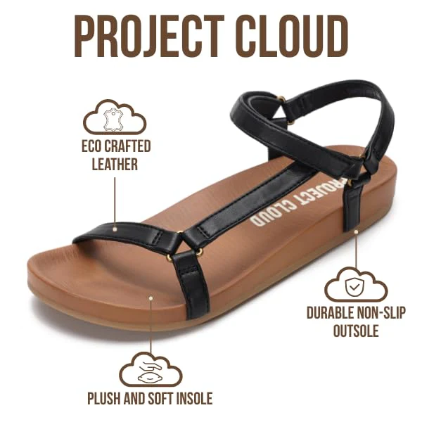 Project Cloud Women's | Platform Sandals Women | Plush and Soft Insole | Lightweight | Non-Slip - Brandy - Image 9