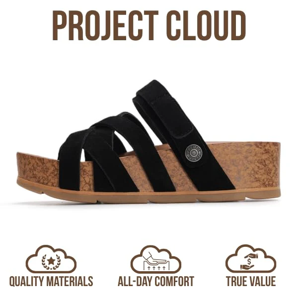 Project Cloud Women's | Platform Sandals Women | Plush and Soft Insole | Lightweight | Non-Slip - Pacifica - Image 20