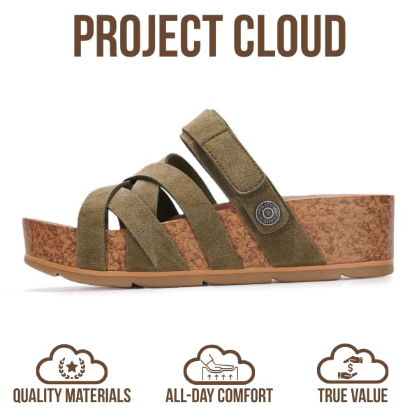 Project Cloud Women's | Platform Sandals Women | Plush and Soft Insole | Lightweight | Non-Slip - Pacifica - Image 4
