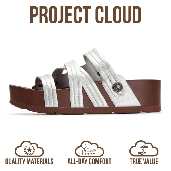 Project Cloud Women's | Wedge Platform Sandals | Comfortable Soft Insole | Lightweight | Non-Slip - Pasadena - Image 4