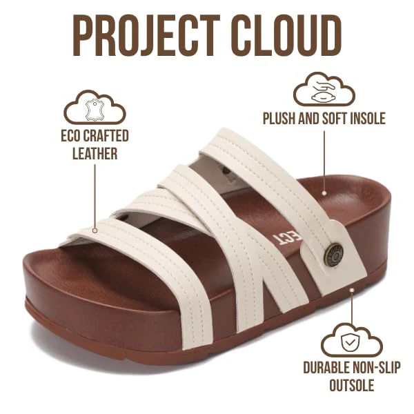 Project Cloud Women's | Wedge Platform Sandals | Comfortable Soft Insole | Lightweight | Non-Slip - Pasadena - Image 8