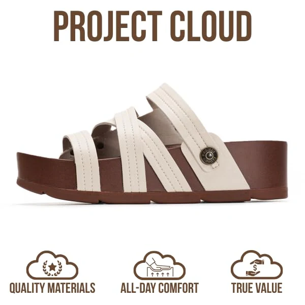 Project Cloud Women's | Wedge Platform Sandals | Comfortable Soft Insole | Lightweight | Non-Slip - Pasadena - Image 9