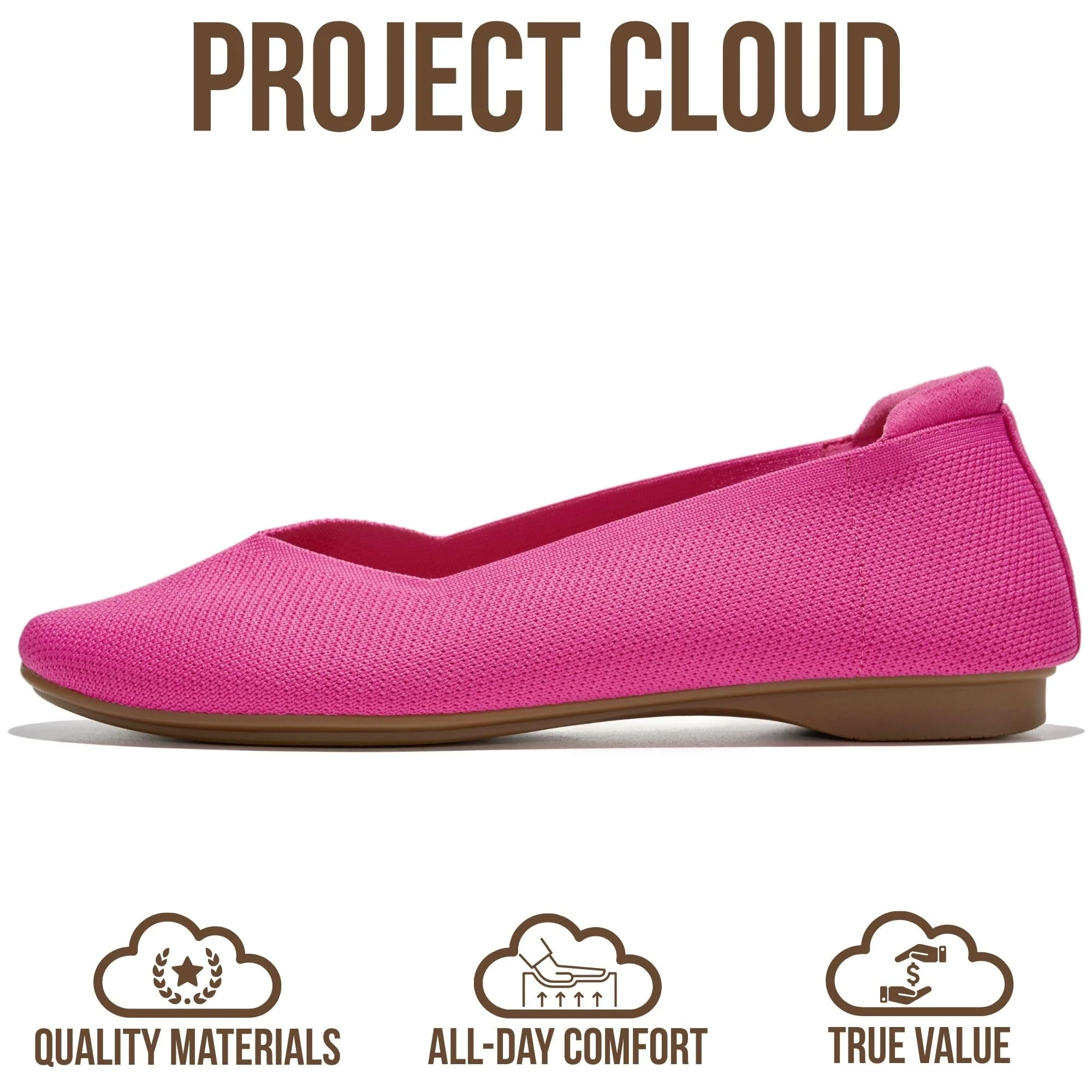 Project Cloud Women's | Women Ballet Flats | Memory Foam | Lightweight | Non-Slip - Prospect - Image 29