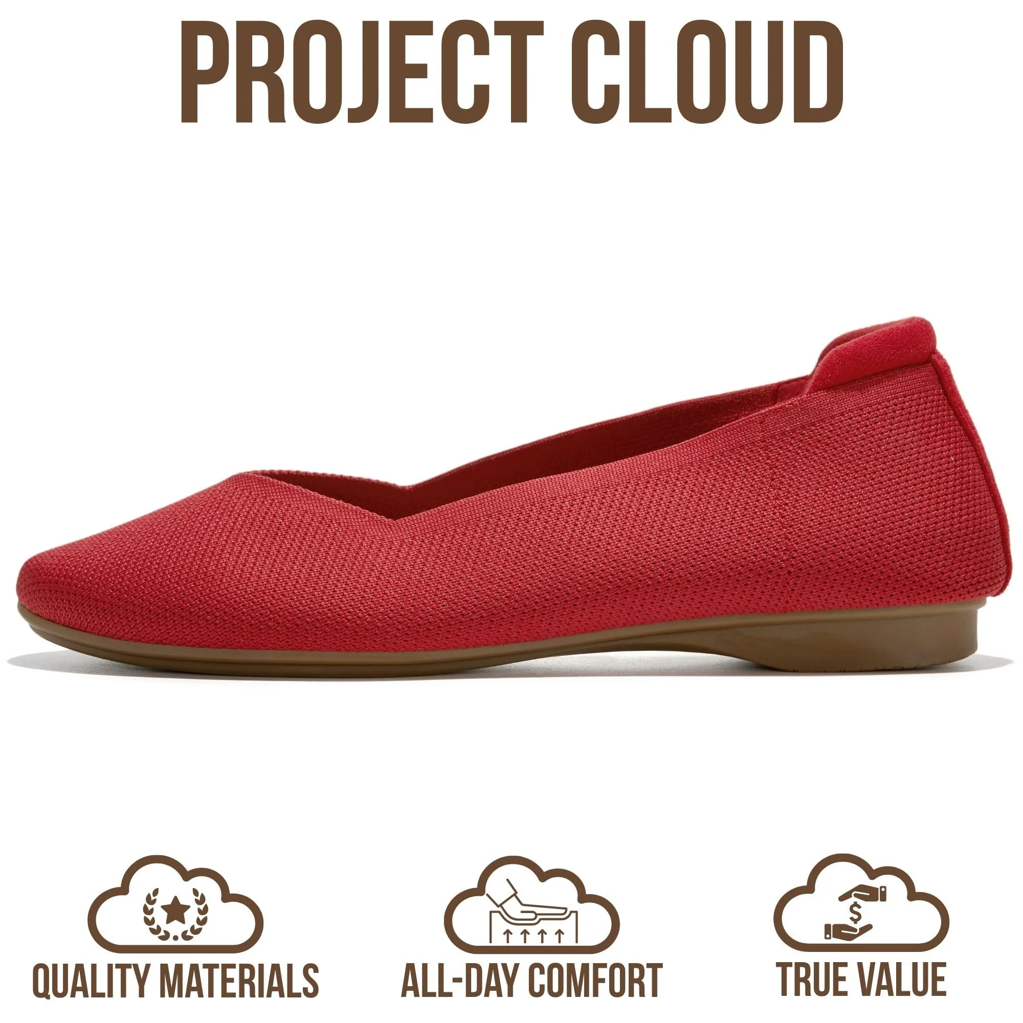 Project Cloud Women's | Women Ballet Flats | Memory Foam | Lightweight | Non-Slip - Prospect - Image 4