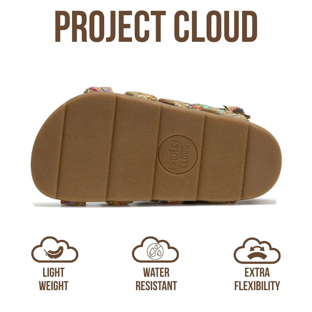 Project Cloud Kids | Strappy Summer Dressy-Casual Wedge | Hook-&-Loop | Lightweight | Non-Slip - Puffer Kids - Image 5