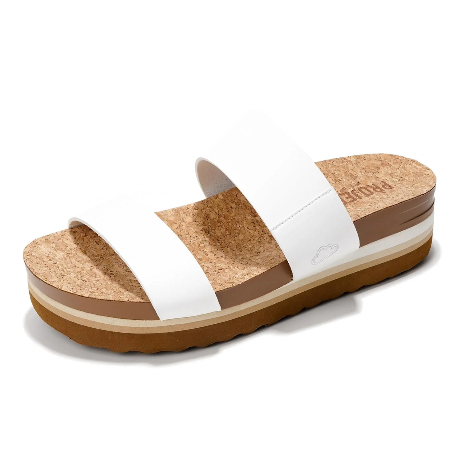 Project Cloud Women's | Eco-Leather Wedge Sandals | Memory Foam | Lightweight | Non-Slip - Riptide - Image 14