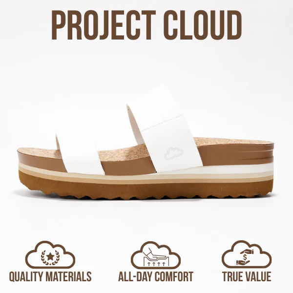 Project Cloud Women's | Eco-Leather Wedge Sandals | Memory Foam | Lightweight | Non-Slip - Riptide - Image 16