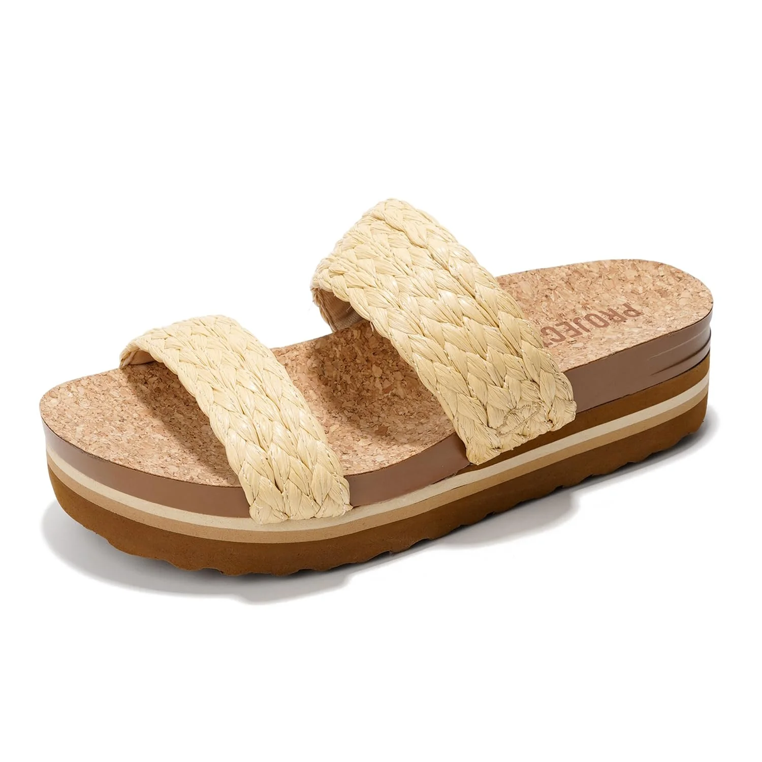 Project Cloud Women's | Eco-Leather Wedge Sandals | Memory Foam | Lightweight | Non-Slip - Riptide - Image 20