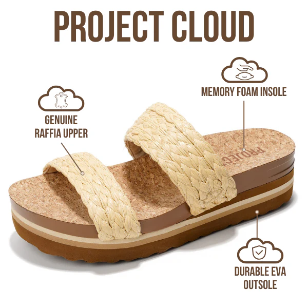 Project Cloud Women's | Eco-Leather Wedge Sandals | Memory Foam | Lightweight | Non-Slip - Riptide - Image 21