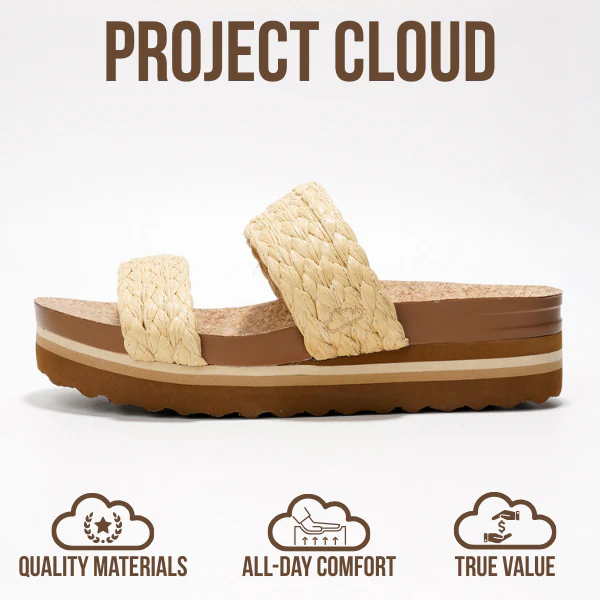 Project Cloud Women's | Eco-Leather Wedge Sandals | Memory Foam | Lightweight | Non-Slip - Riptide - Image 22