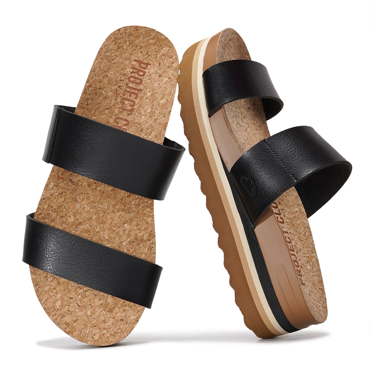 Project Cloud Women's | Eco-Leather Wedge Sandals | Memory Foam | Lightweight | Non-Slip - Riptide - Image 7